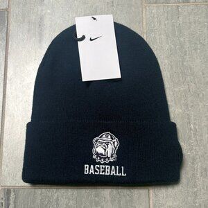 Nike Georgetown Baseball Embroidered Knit Cuffed Beanie Hat Unisex Navy OS